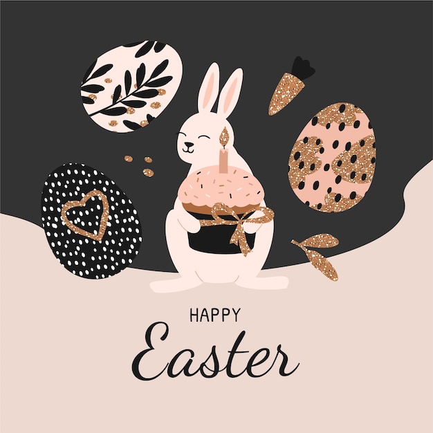 Flat easter illustration