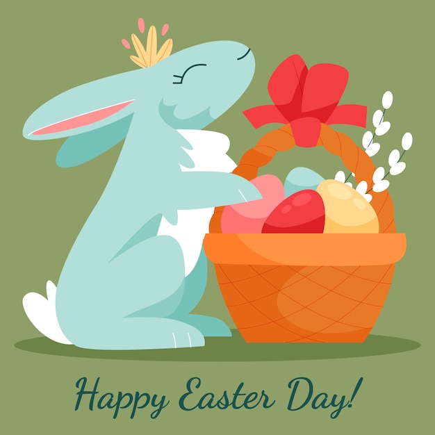 Vector flat easter illustration