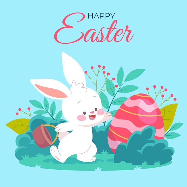 Vector flat easter illustration