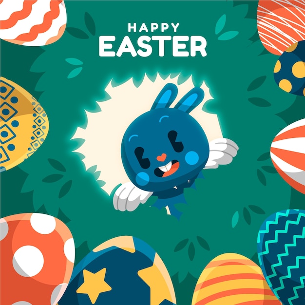 Vector flat easter illustration