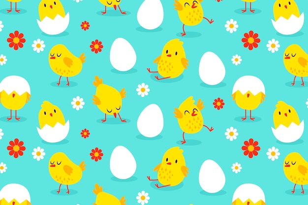 Flat easter pattern