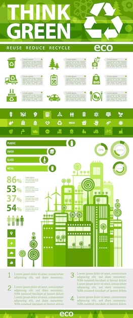 Infografica eco piatta