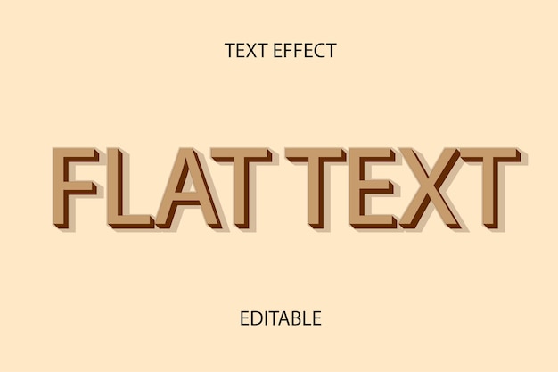 Flat editable text effect