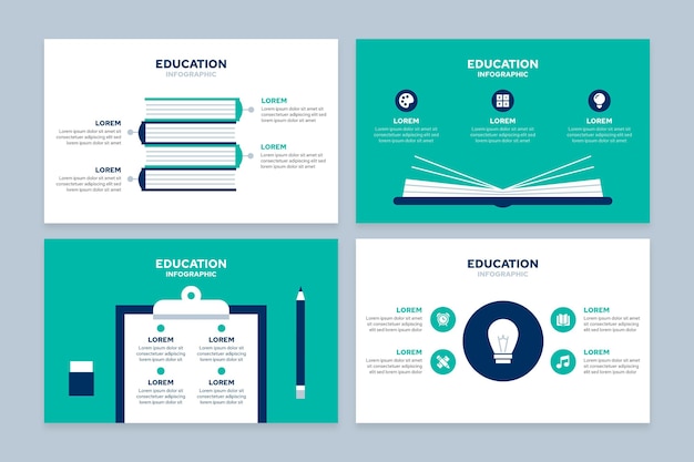 Concetto di infografica educazione piatta