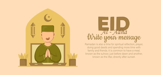 Flat eid al-adha illustration