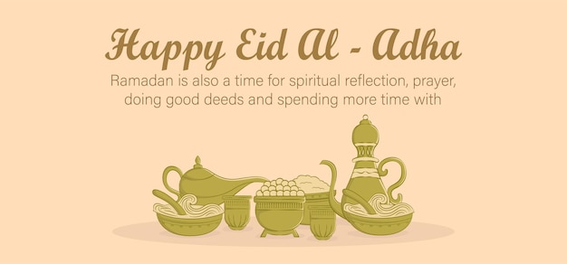 Flat eid al-adha illustration