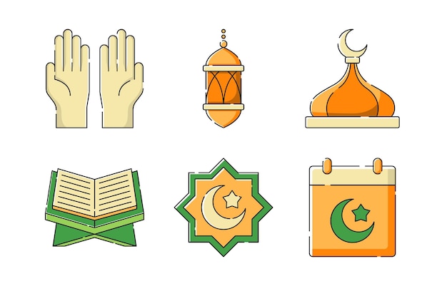 Flat Eid al Fitr Icon Collection