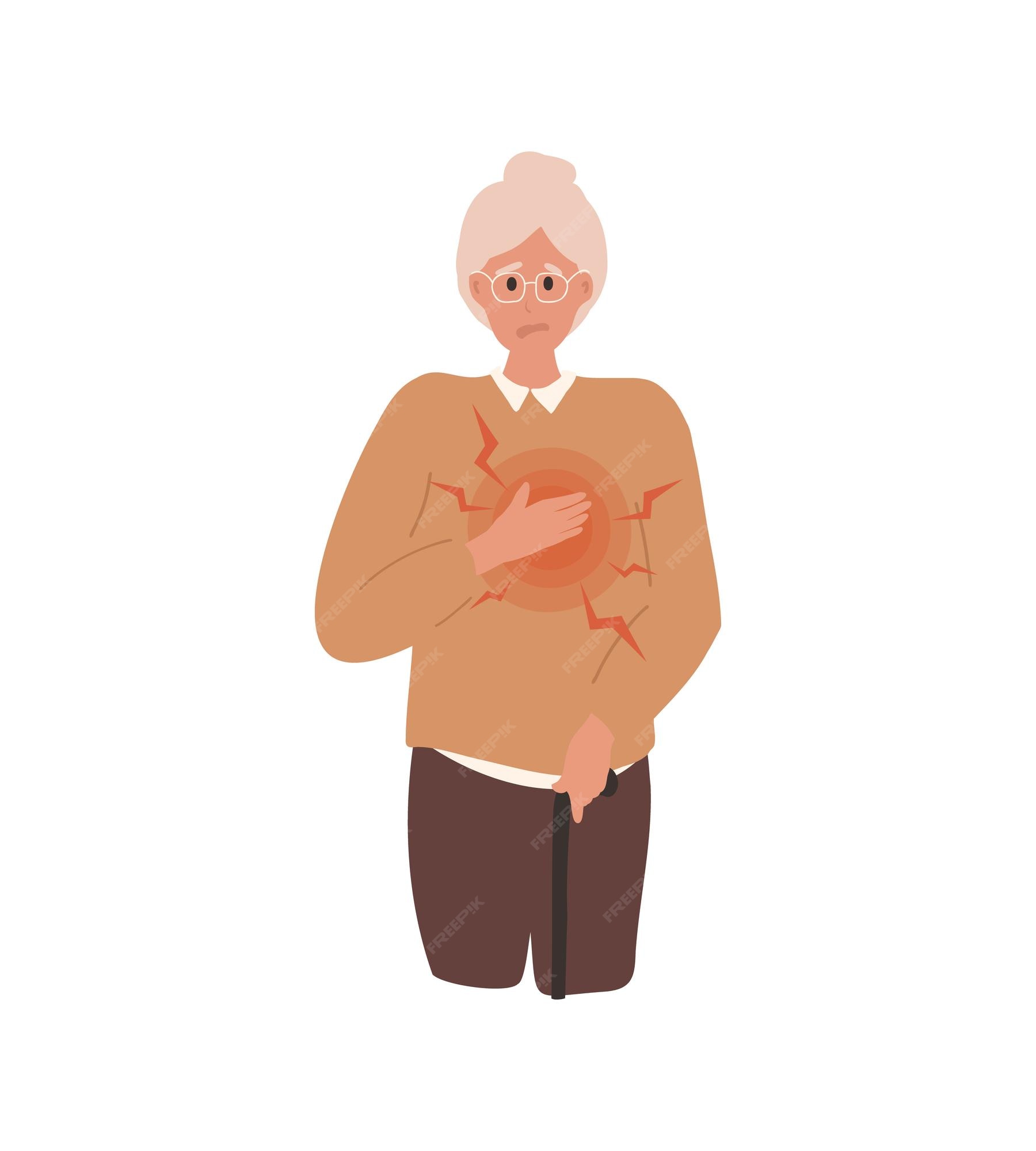 premium-vector-flat-elderly-old-woman-got-sharp-chest-pain-heart