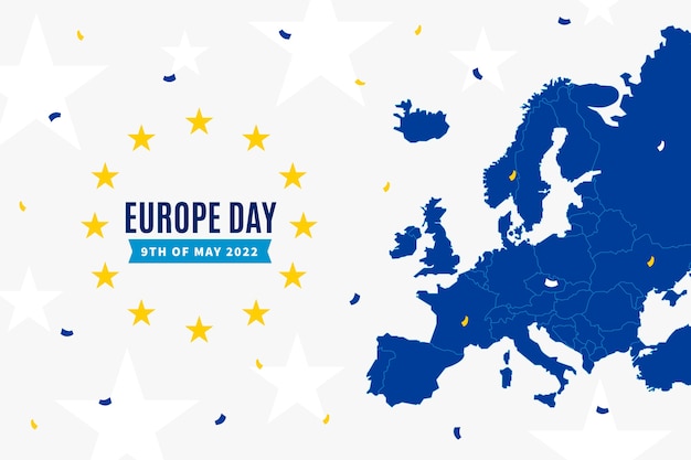 Flat europe day background