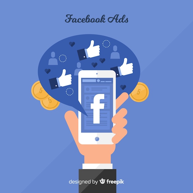 Flat facebook ads background