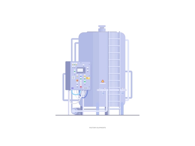 ベクトル オゾン洗タンク (ozone wash tank) またはオリエンテッドストレージタンク (silo)