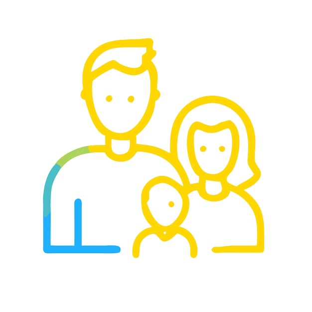 Flat Family Icon PNG Transparente Vector Layer Illustratie