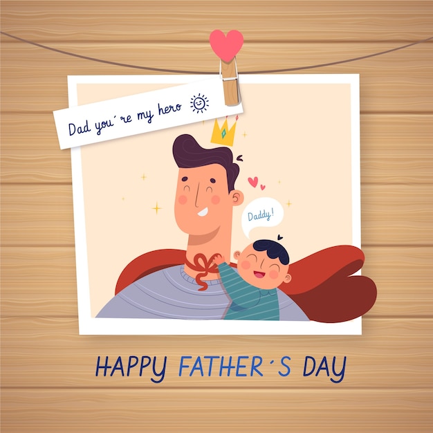 Vector flat father's day background