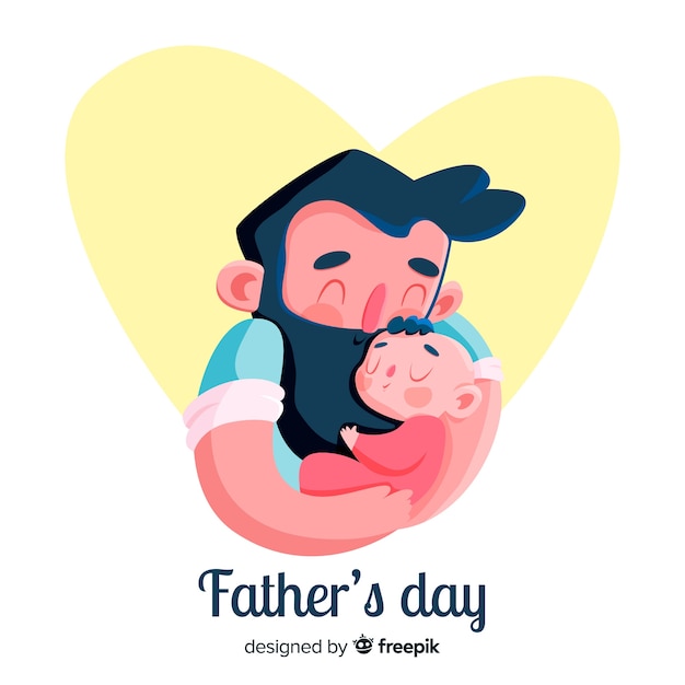 Flat father's day background