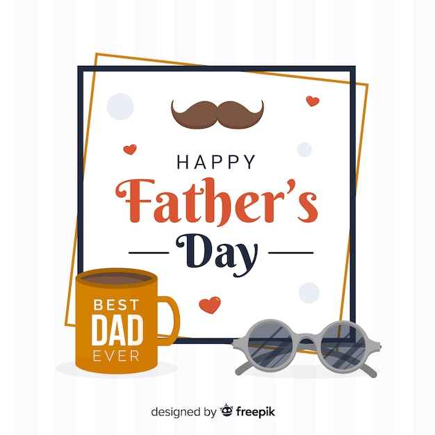 Flat father's day background