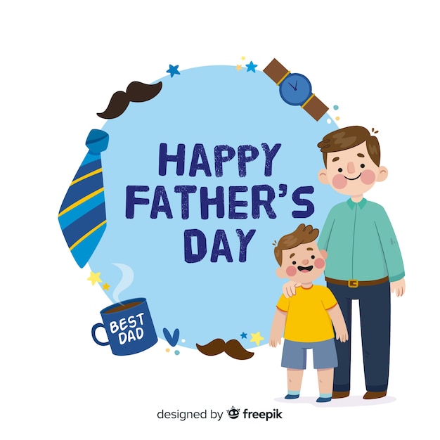 Vector flat father's day background