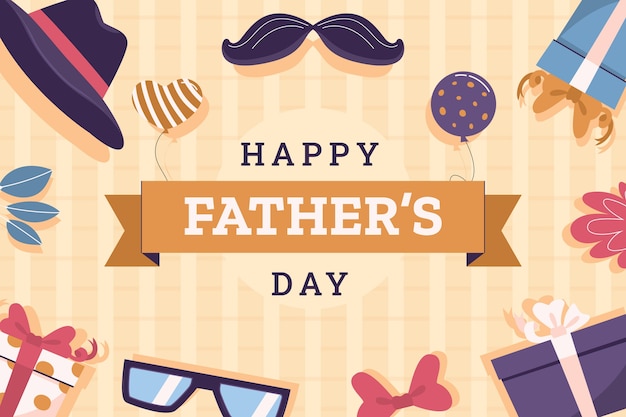 Vector flat father's day background