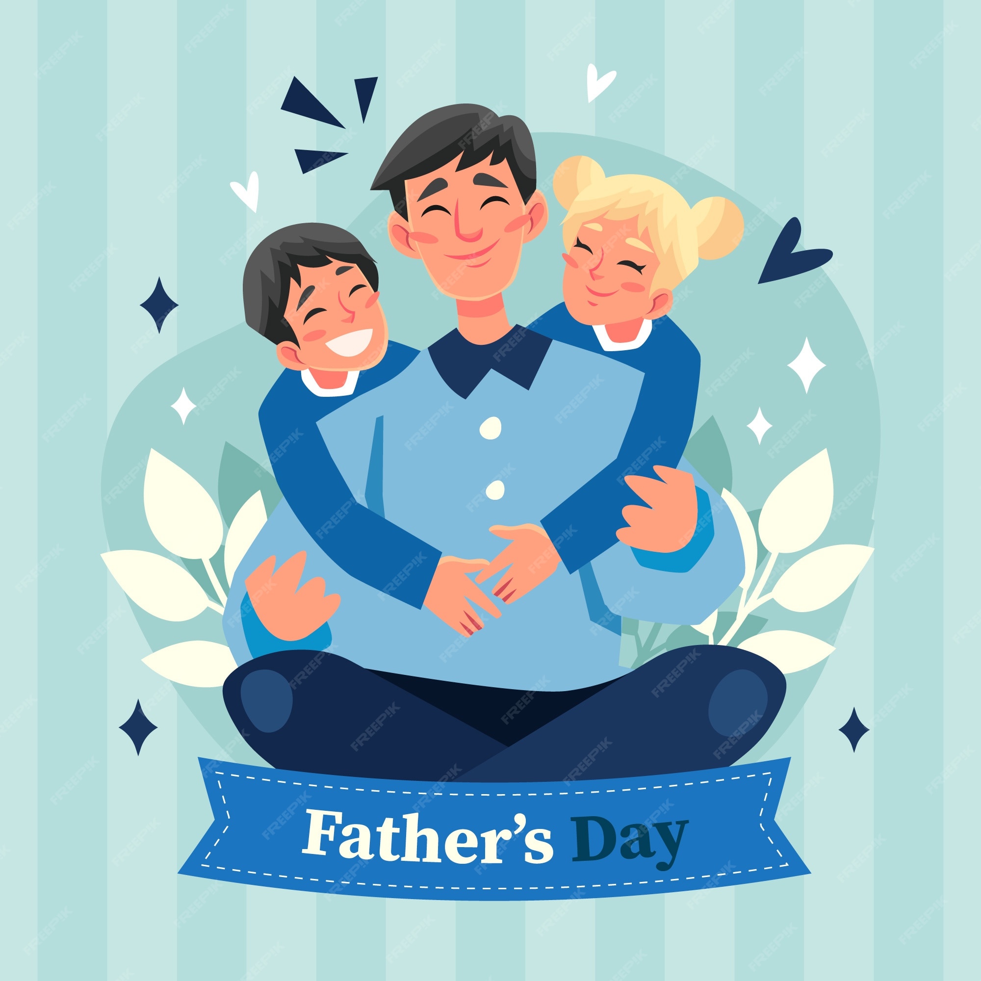 Premium Vector | Flat father's day illustration