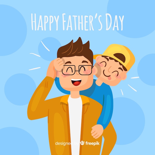 Flat fathers day background