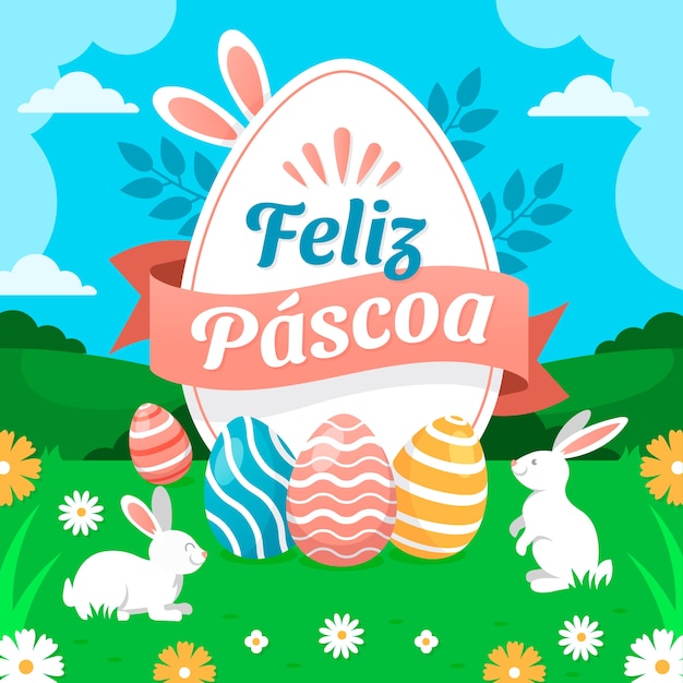 플랫 feliz pascoa 그림