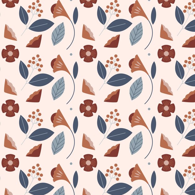 Flat floral pattern design