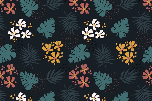 Flat floral pattern design