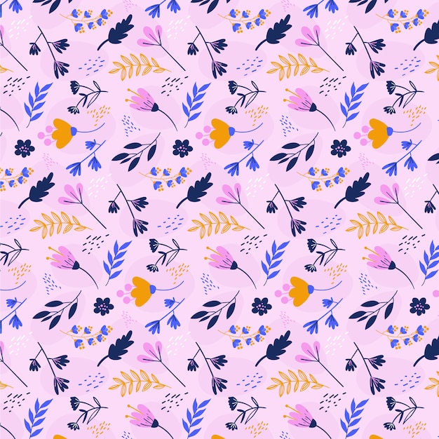 Flat floral pattern design