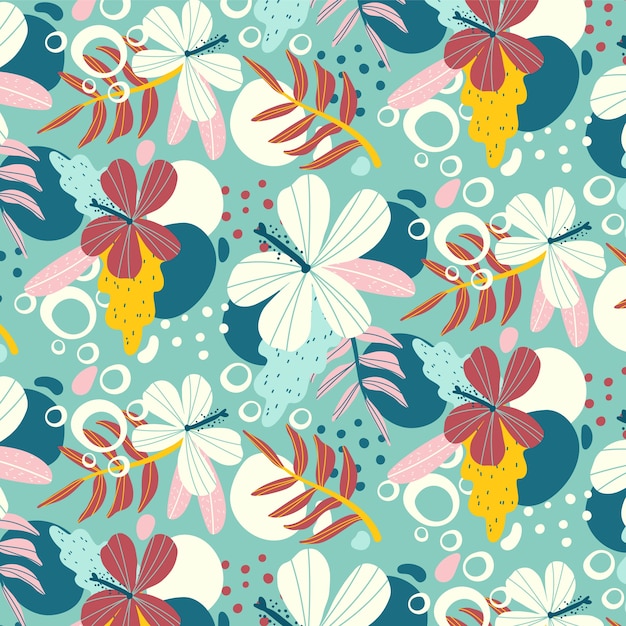 Flat floral pattern design