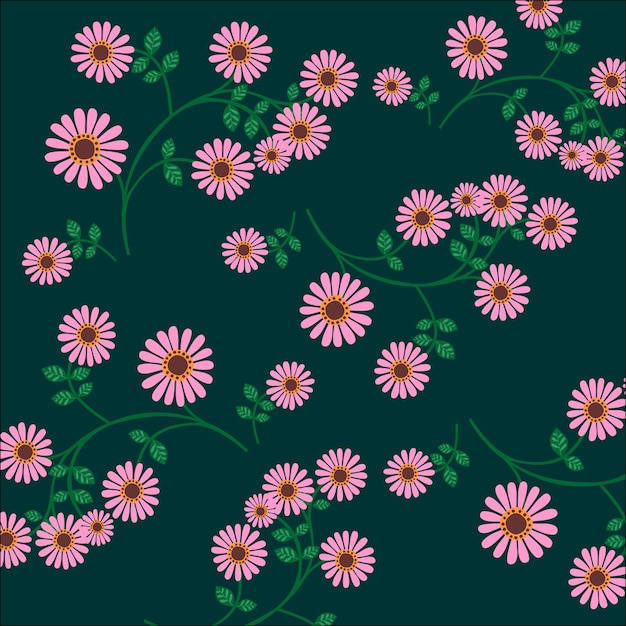 Flat floral pattern