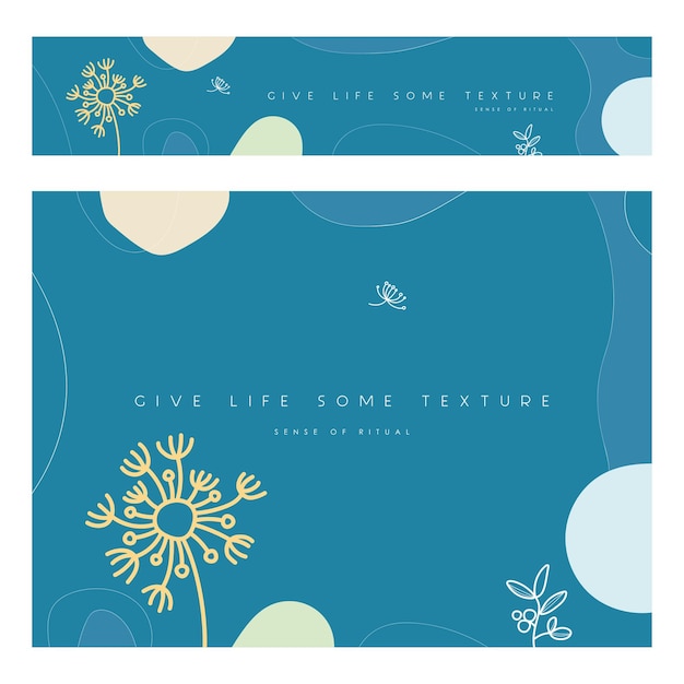 Vector flat flower card