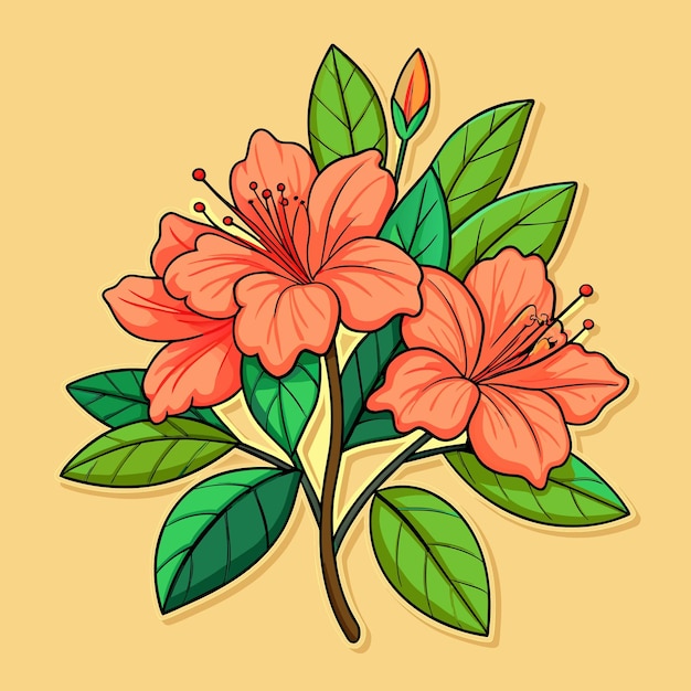 Vector flat flower design