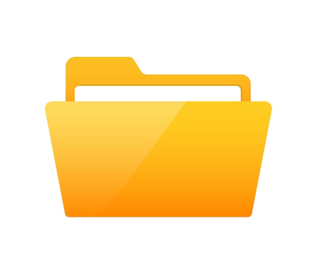 Flat folder icon vector illustration