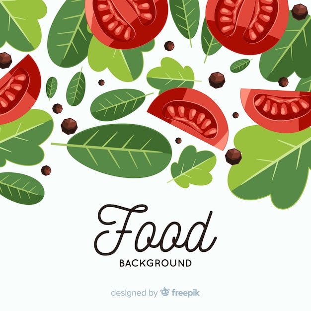 Flat food background