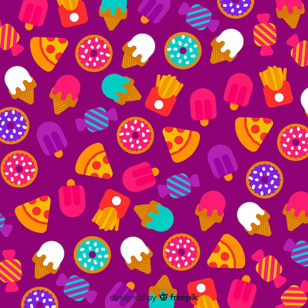 Flat food background