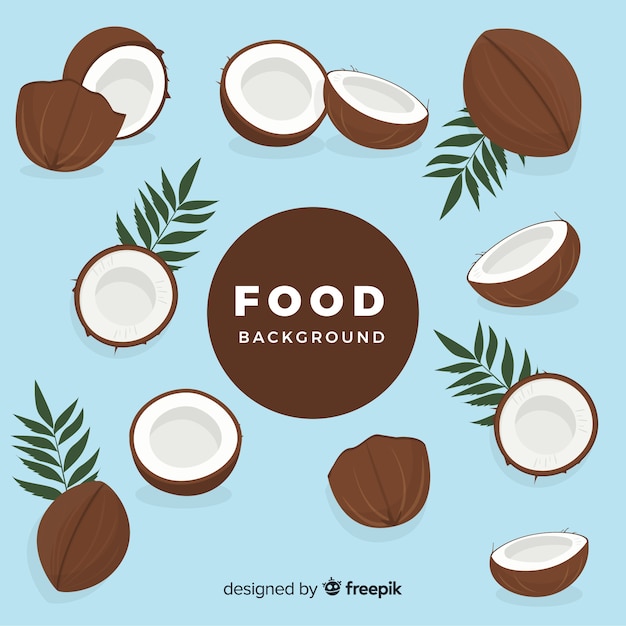 Vector flat food background