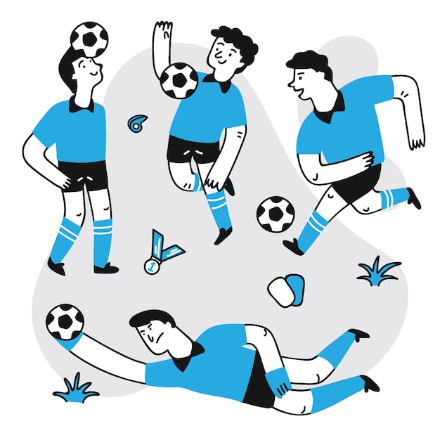 フラットサッカー選手パック