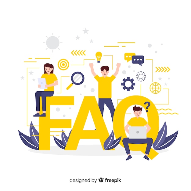 Vector flat frequently asked questions background