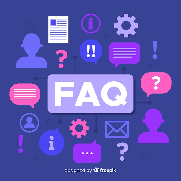 Flat frequently asked questions background