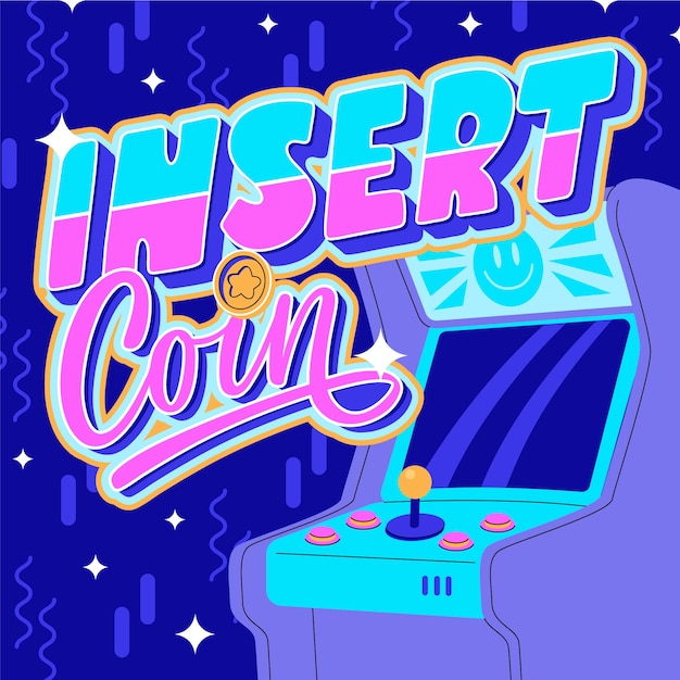 Иллюстрация плоских букв игры