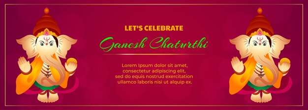 Vector flat ganesh chaturthi concept