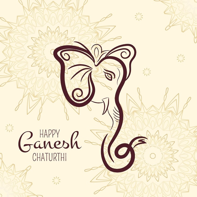 Vector flat ganesh chaturthi illustration concept