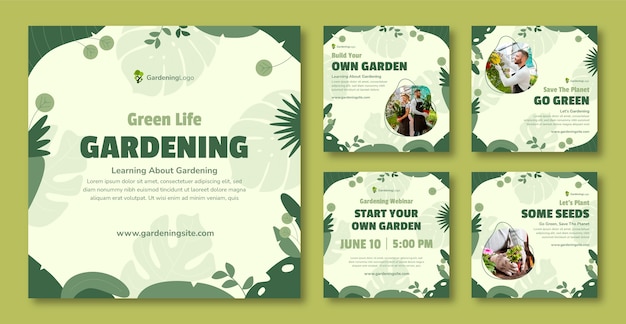 Flat gardening instagram posts collection