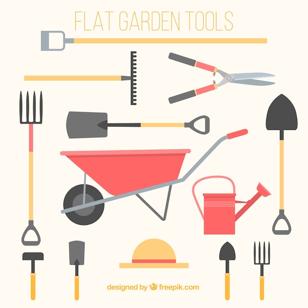 Flat gardening tools