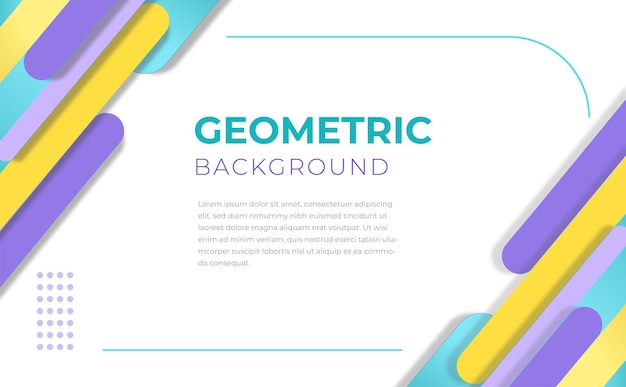 Flat geometric background with empty space