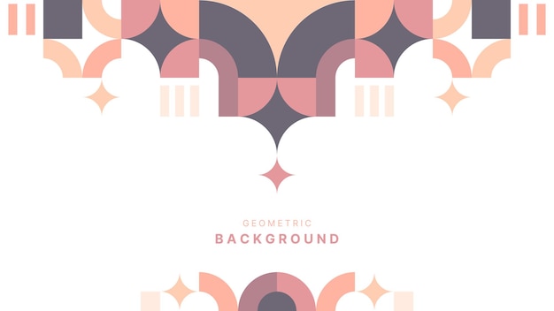 Vector flat geometric background with soft color