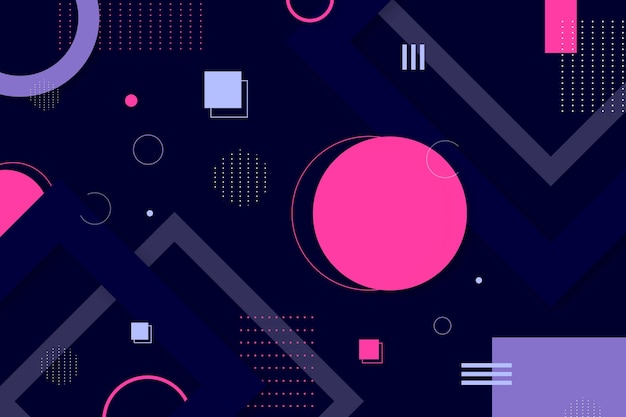 Vector flat geometric background