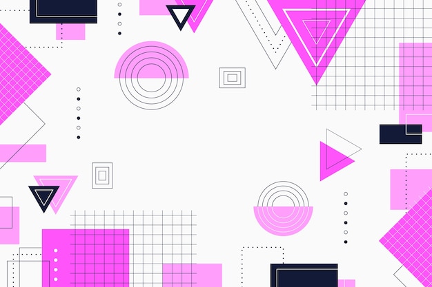 Vector flat geometric background