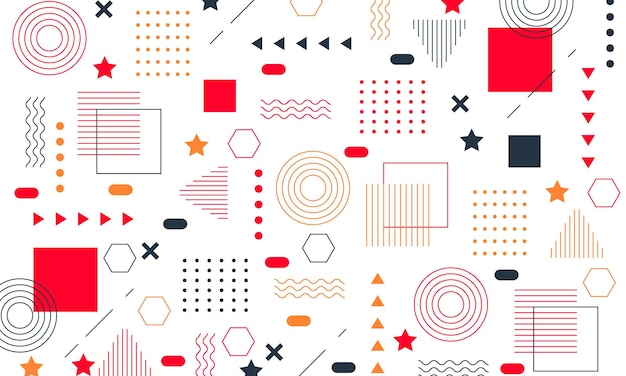 Vector flat geometric background