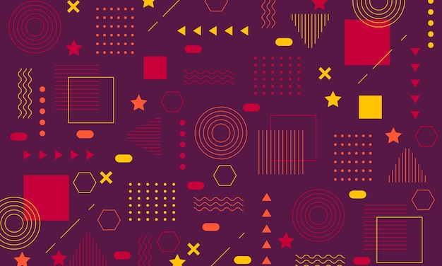 Vector flat geometric background