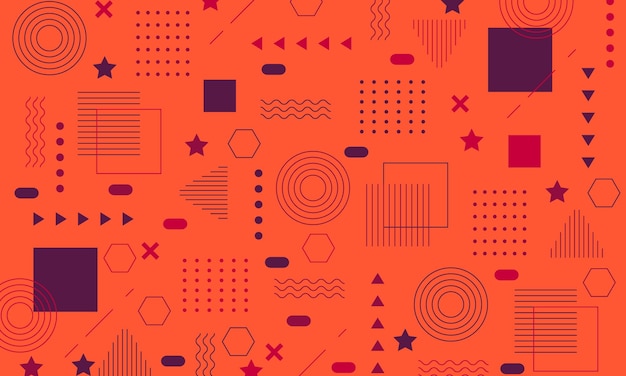 Vector flat geometric background